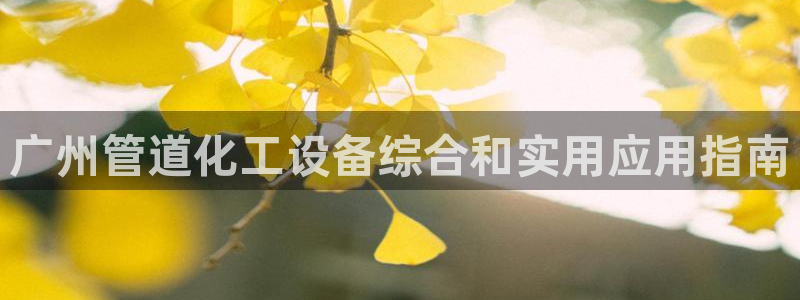 天辰注册会员：广州管道化工设备综合和实用应用指南