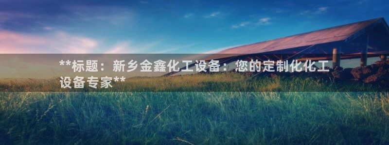 天辰注册会员：**标题：新乡金鑫化工设备：您的定制